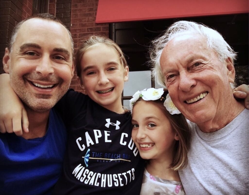 Family photo with Kris Palestrini, Gene Slattum and kids.